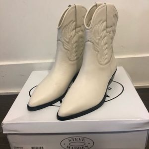 Steve Madden White Cowboy Boots